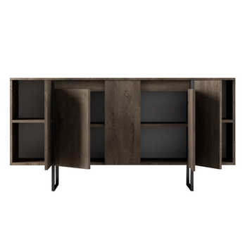 Komoda LUXE orech/čierna 3