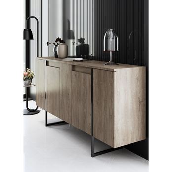 Komoda LUXE orech/čierna 7