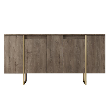 Komoda LUXE orech/zlatá 2