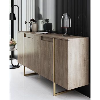 Komoda LUXE orech/zlatá 7