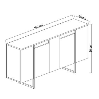 Komoda LUXE orech/zlatá 8
