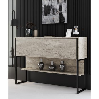 Konzolový stolík LUXE béžová/čierna 1