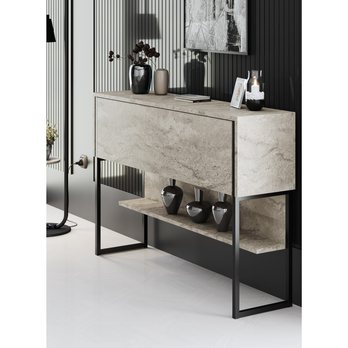 Konzolový stolík LUXE béžová/čierna 4