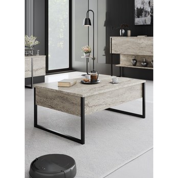 Konferenčný stolík LUXE béžová/čierna 2