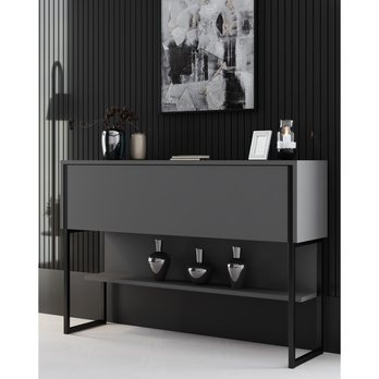 Konzolový stolík LUXE antracitová/čierna 1