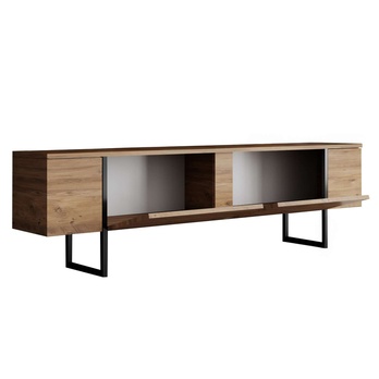 TV komoda LUXE borovica atlantic/čierna 2