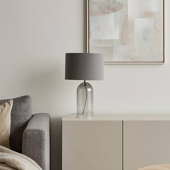 Stolná lampa LUXIN sivá 1