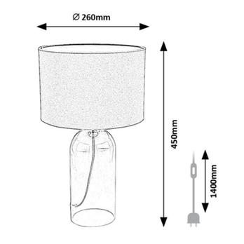 Stolná lampa LUXIN sivá 6