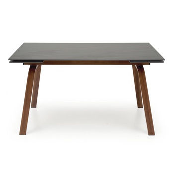 Jedálenský stôl LUZONU čierny mramor/orech 3