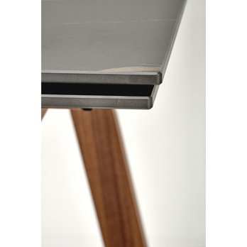 Jedálenský stôl LUZONU čierny mramor/orech 4