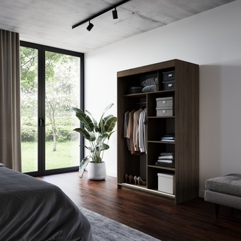 Šatní skriňa LYNA čokoládovo hnedá 3