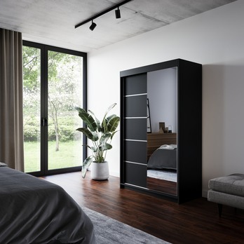 Šatní skriňa LYNA čierna 1