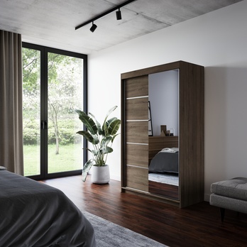 Šatní skriňa LYNA čokoládovo hnedá 1