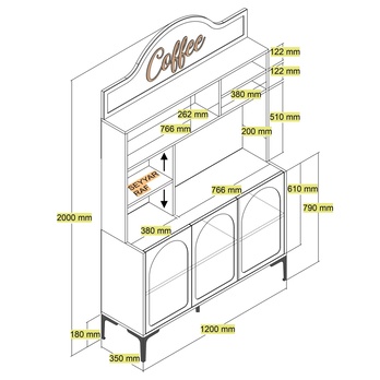 Kávový kútik LYON 2 krémová 6