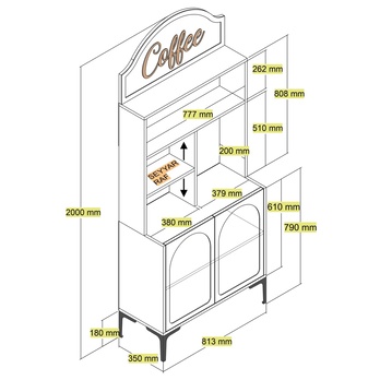 Kávový kútik LYON biela 6