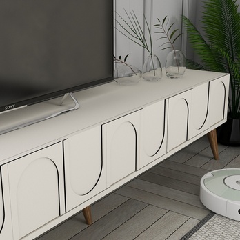 TV komoda LYON krémová/orech 4