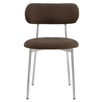 Jedálenská stolička LYRIC hnedá/chróm 2