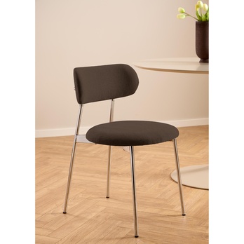 Jedálenská stolička LYRIC hnedá/chróm 8