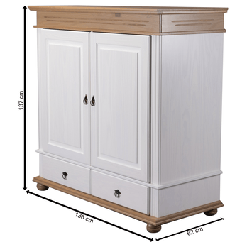 Komoda  LYSANDRA 2D biela/hnedá 11