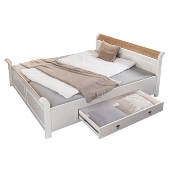 Posteľ  LYSANDRA biela/hnedá, 140x200 cm 5