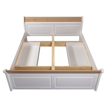 Posteľ  LYSANDRA biela/hnedá, 180x200 cm 2