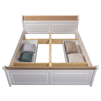 Posteľ  LYSANDRA biela/hnedá, 180x200 cm 3