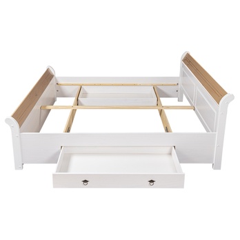 Posteľ  LYSANDRA biela/hnedá, 180x200 cm 6