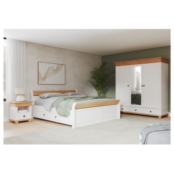 Posteľ  LYSANDRA biela/hnedá, 140x200 cm 1