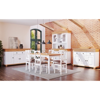 Komoda LYSANDRA biela/hnedá 1