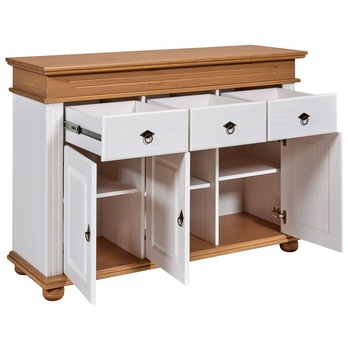 Komoda LYSANDRA biela/hnedá 2