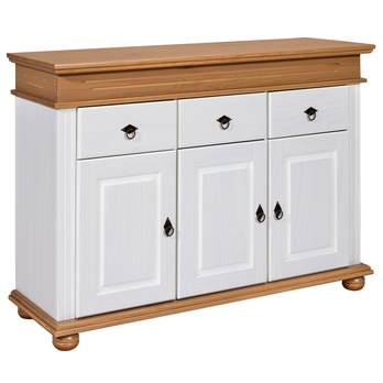 Komoda LYSANDRA biela/hnedá 3