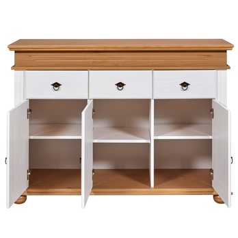 Komoda LYSANDRA biela/hnedá 5