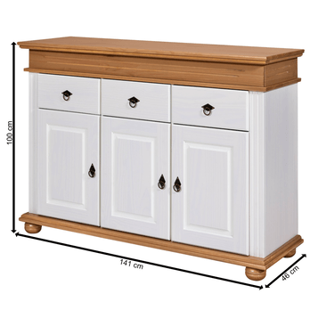 Komoda LYSANDRA biela/hnedá 11