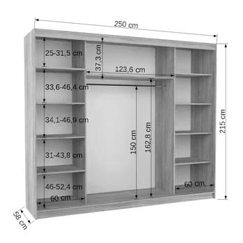 Šatníková skriňa MABELA biela 4