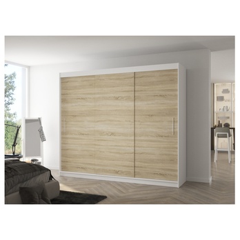 Šatníková skriňa MABELA biela/dub sonoma 1
