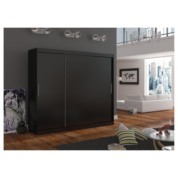 Šatníková skriňa MABELA čierna 3