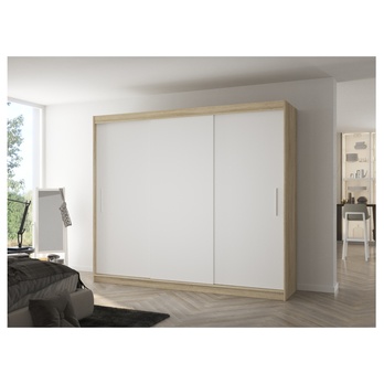 Šatníková skriňa MABELA dub sonoma/biela 1