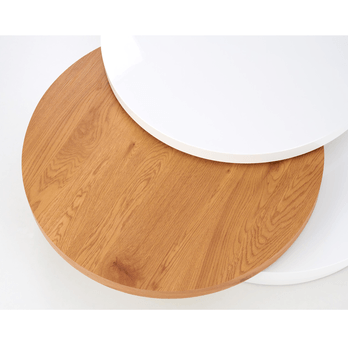 Konferenčný stolík MACHIKI dub zlatý/biela 2