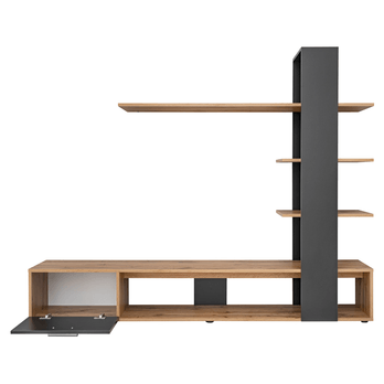 Obývacia stena MACO dub wotan/čierna 2