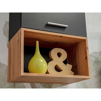 Obývacia stena MAD II dub wotan/matná čierna 7