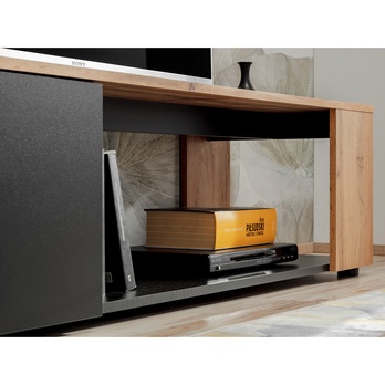 Obývacia stena MAD II dub wotan/matná čierna 8