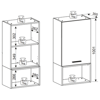 Obývacia stena MAD II dub wotan/matná čierna 10