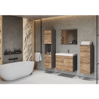 Kúpeľňová zostava MADDIE matera/gaštan 1