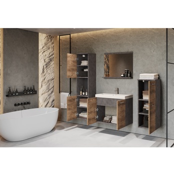 Kúpeľňová zostava MADDIE matera/gaštan 2