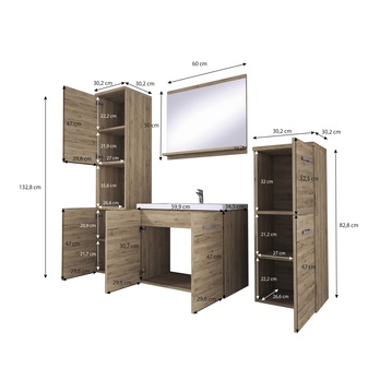 Kúpeľňová zostava MADDIE kašmírová 3