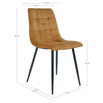 Jedálenská stolička MADDILFORT horčicová 5