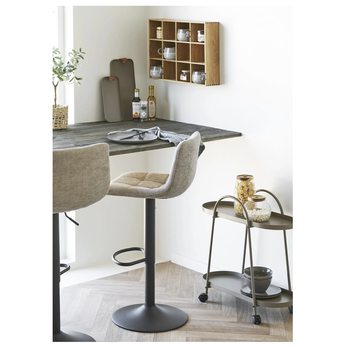 Barová stolička MADDILFORT sivá/čierna 1