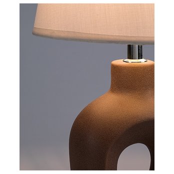 Stolná lampa MADELOR hnedá/béžová 4