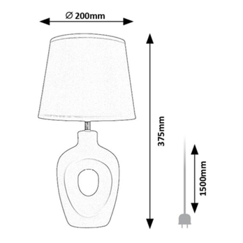 Stolná lampa MADELOR hnedá/béžová 5