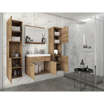 Kúpeľňová zostava MAEL XL dub gaštan 1